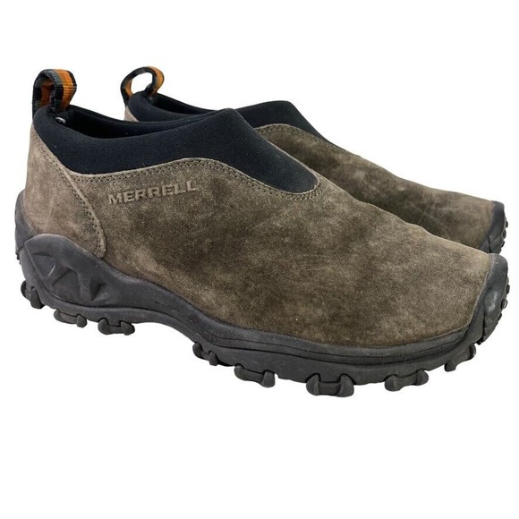 Merrell Womens Winter Moc Gun Smoke Suede Slip On Low Top Boots Hiking Shoes 8 - Picture 1 of 16